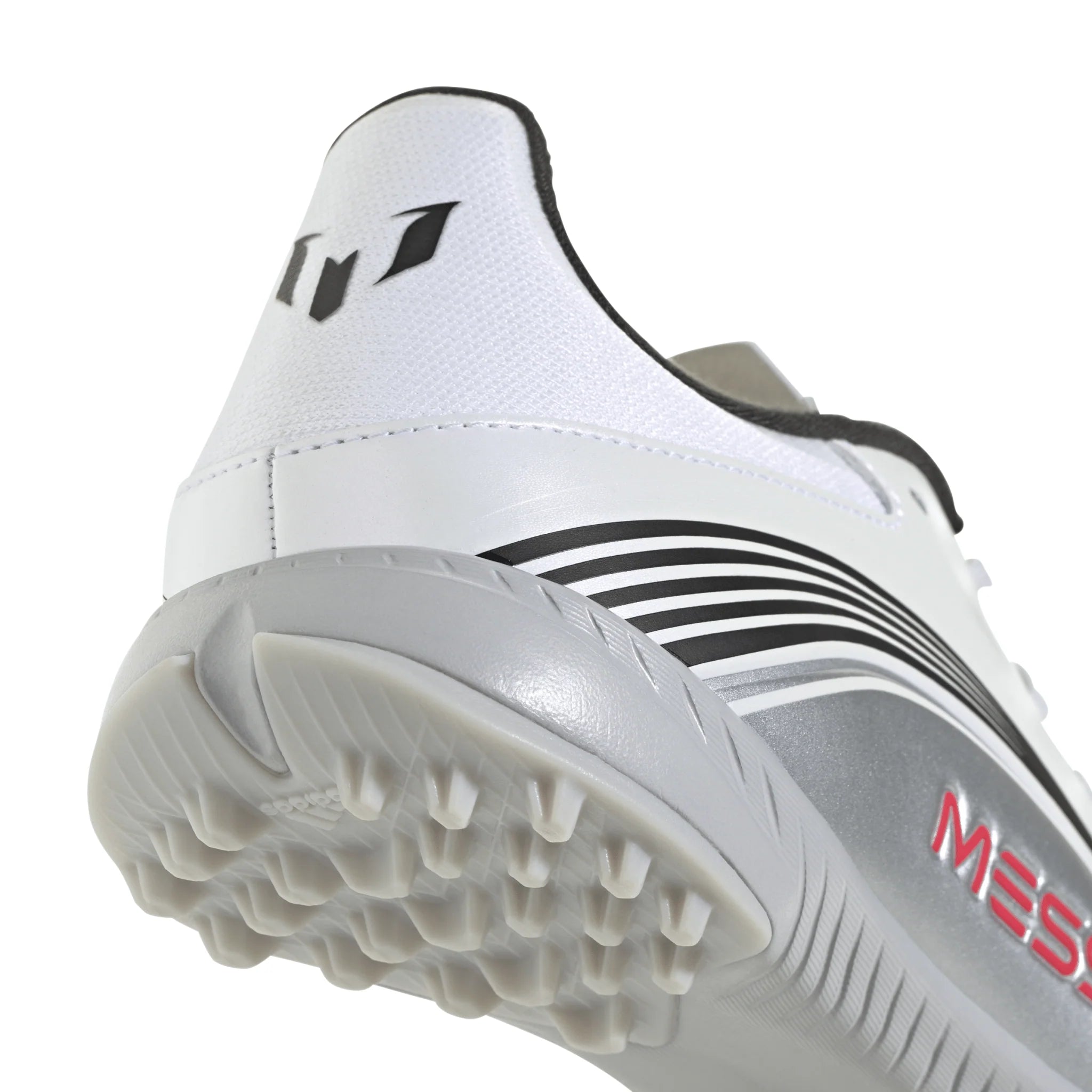 adidas F50 Messi League Turf Soccer Cleats White Red Silver