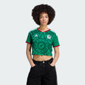 adidas Mexico Home Cropped Womens Soccer Jersey 26 Green
