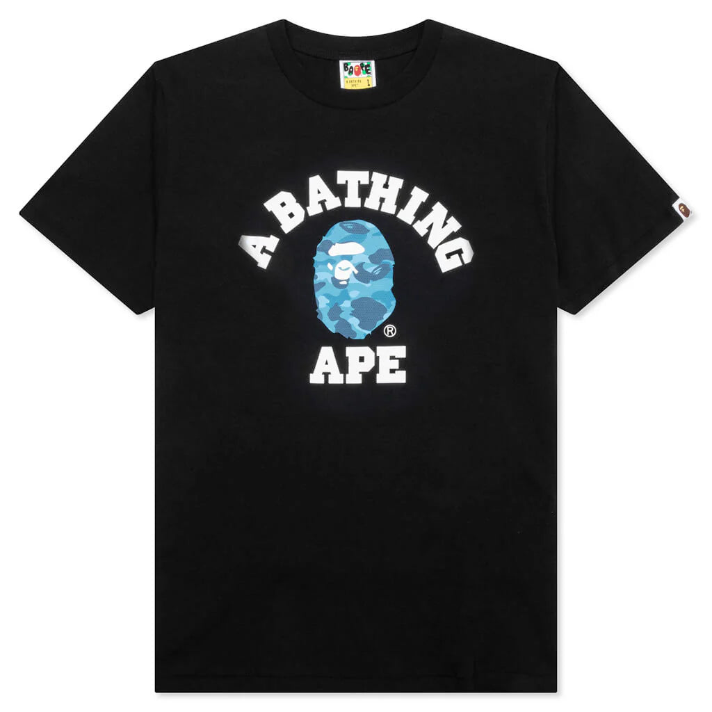 Honeycomb Camo College Tee Black Blue