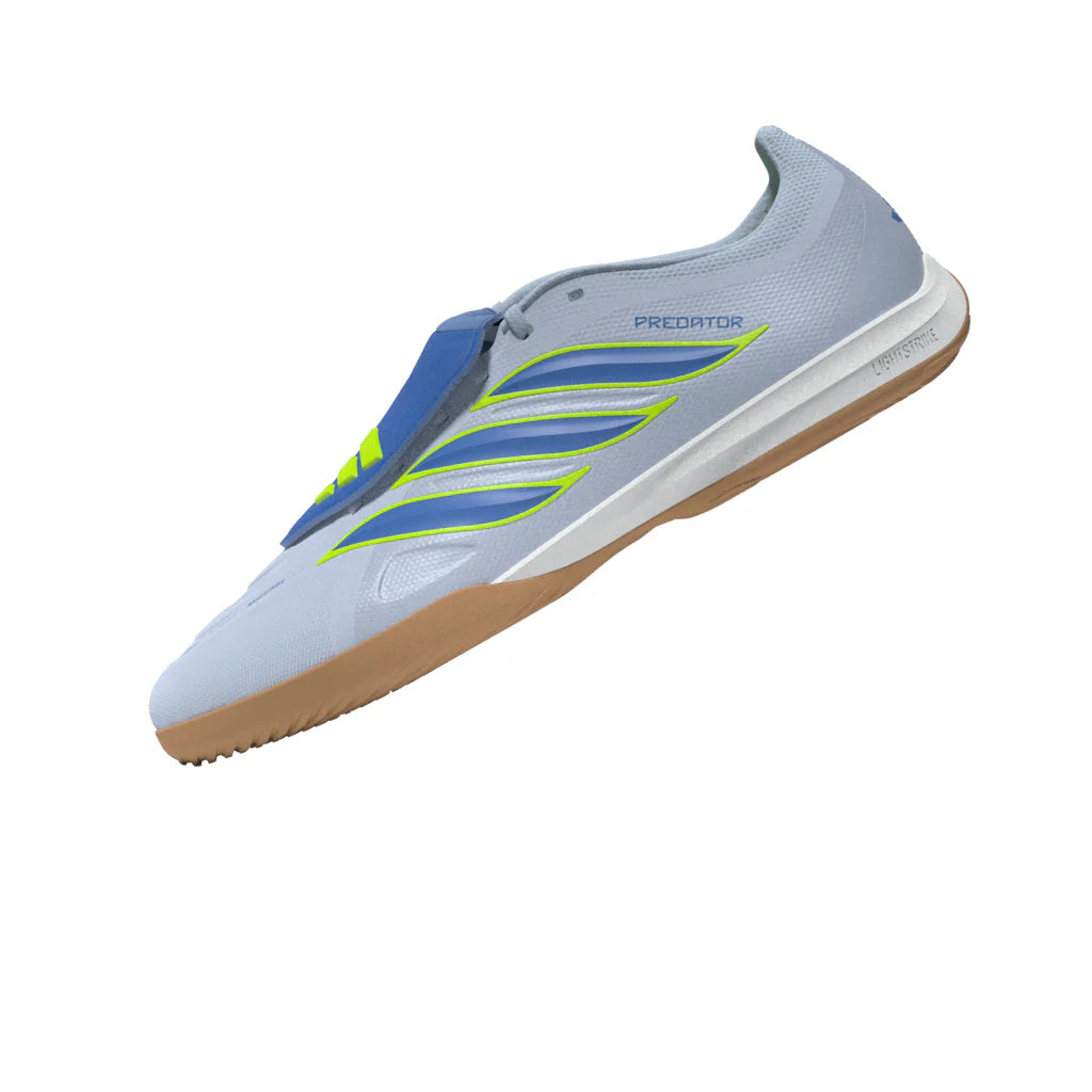 adidas Predator League Fold Over Tongue IN Indoor Mens Soccer Shoes Sky Blue Yellow