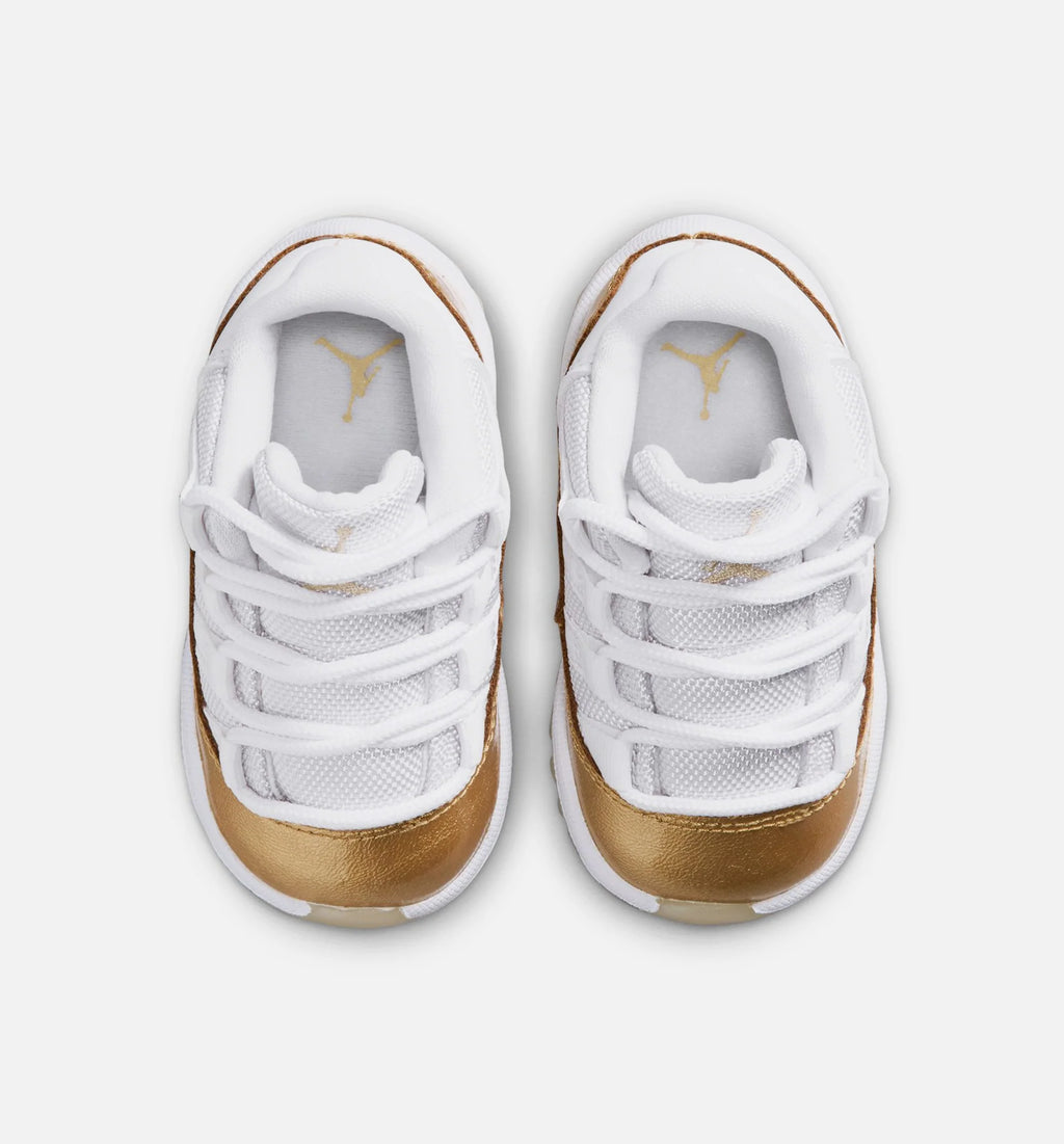 Air Jordan 11 Retro Low Mothers Day Infant Toddler Lifestyle Shoe White Metallic Gold Team Gold