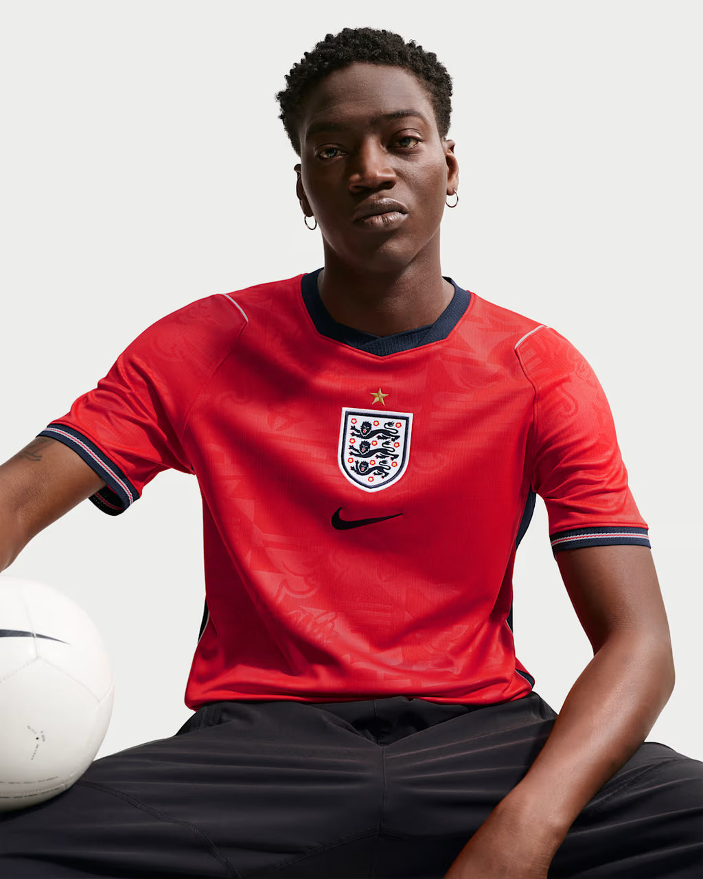 Nike England Away Mens Soccer Jersey 2026 Speed Red Obsidian White Obsidian