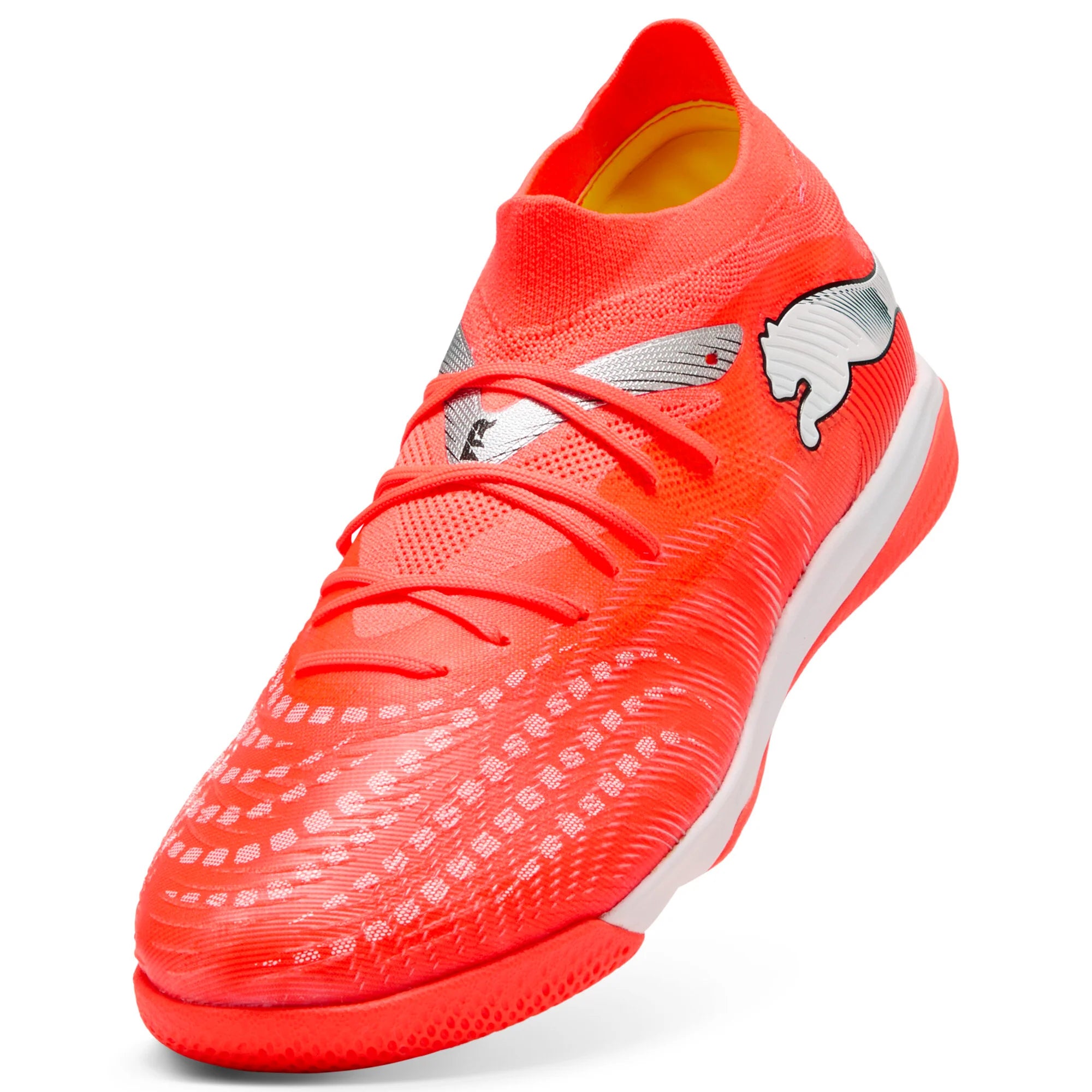 PUMA Future 9 Match IT Indoor Mens Soccer Shoes Red White Black