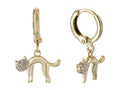 Aretes Unlimited Gatito Dorado para Mujer