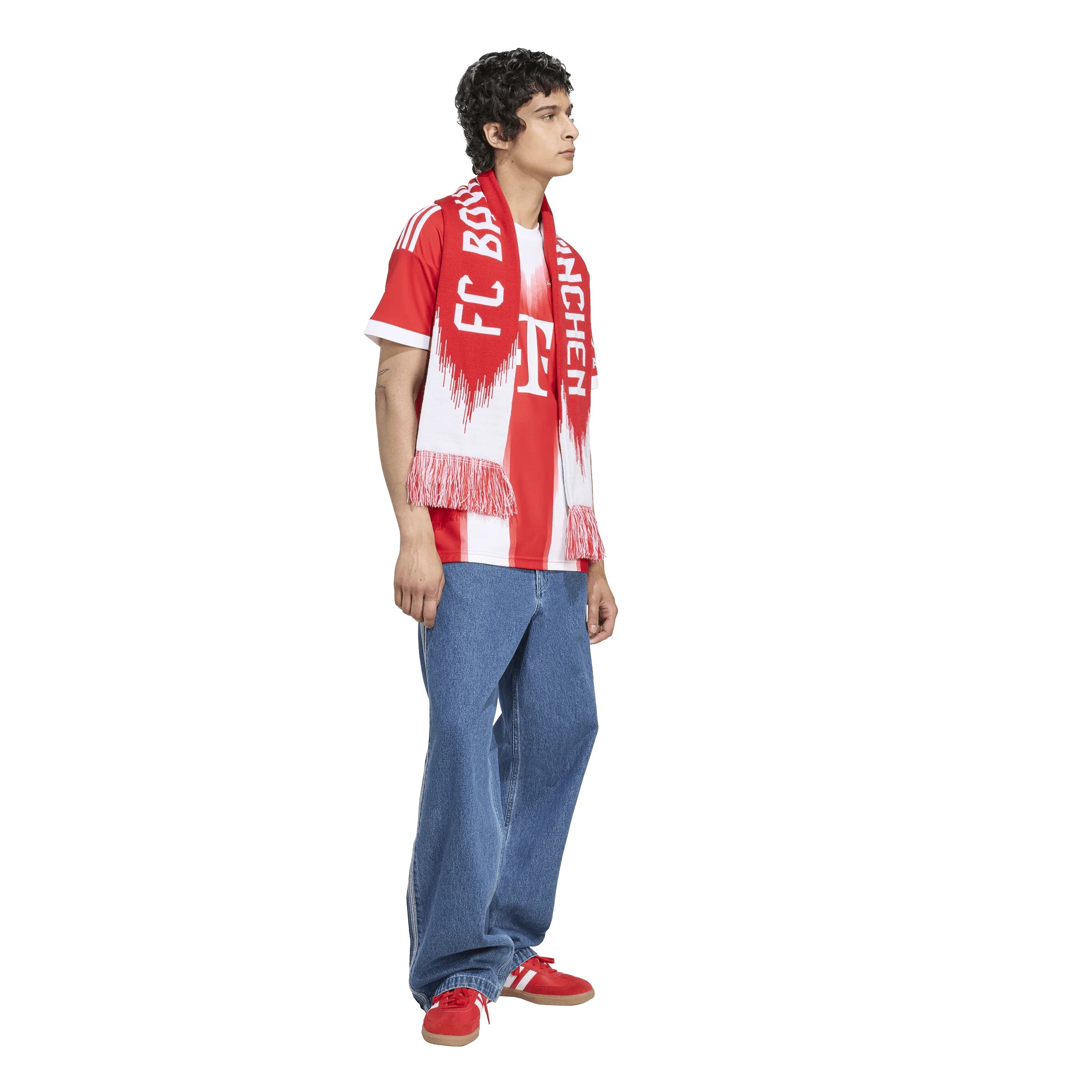 adidas Mens FC Bayern Munich Home Soccer Jersey 25 26 Red