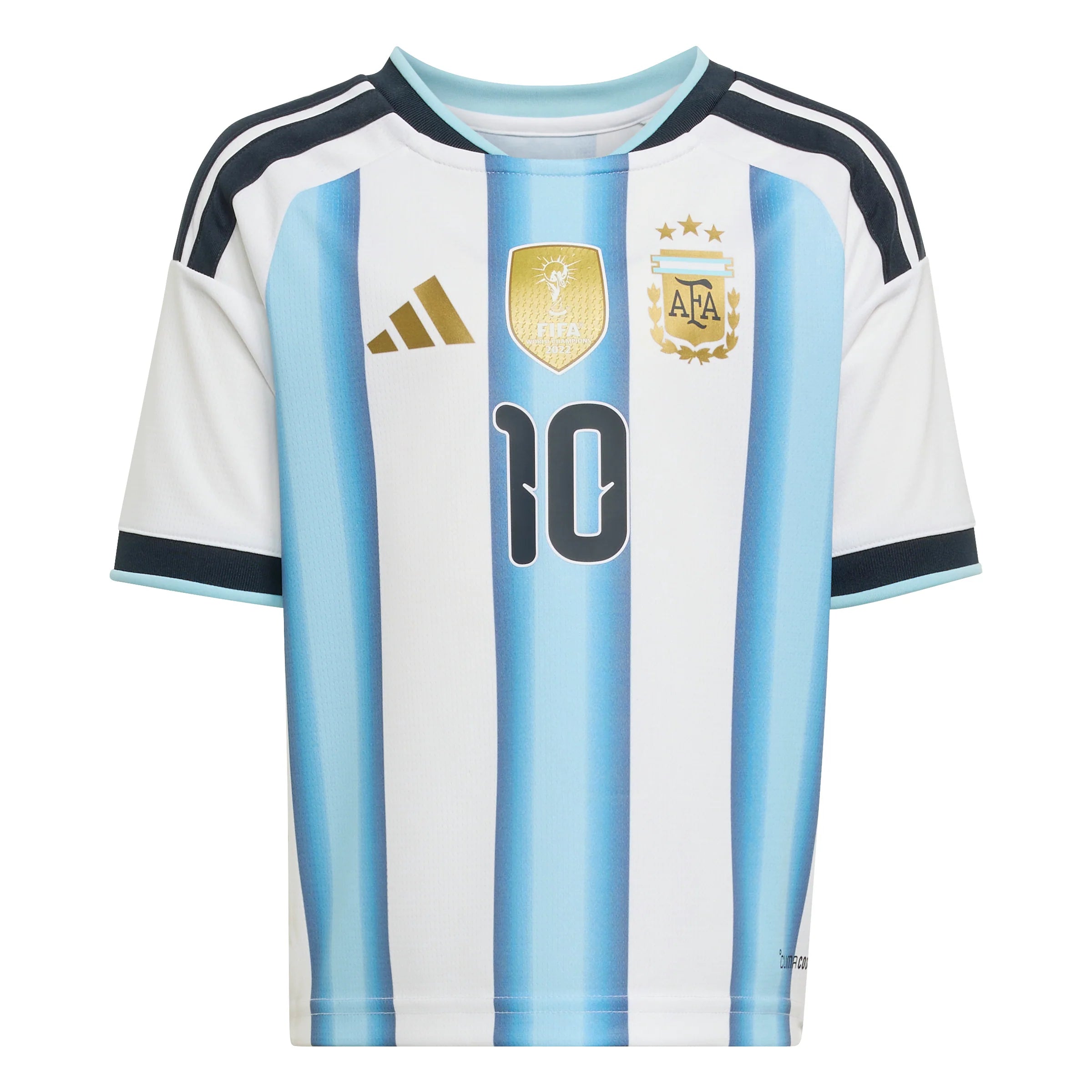 adidas Argentina Home 10 Youth Soccer Mini Kit Set 26 White Blue