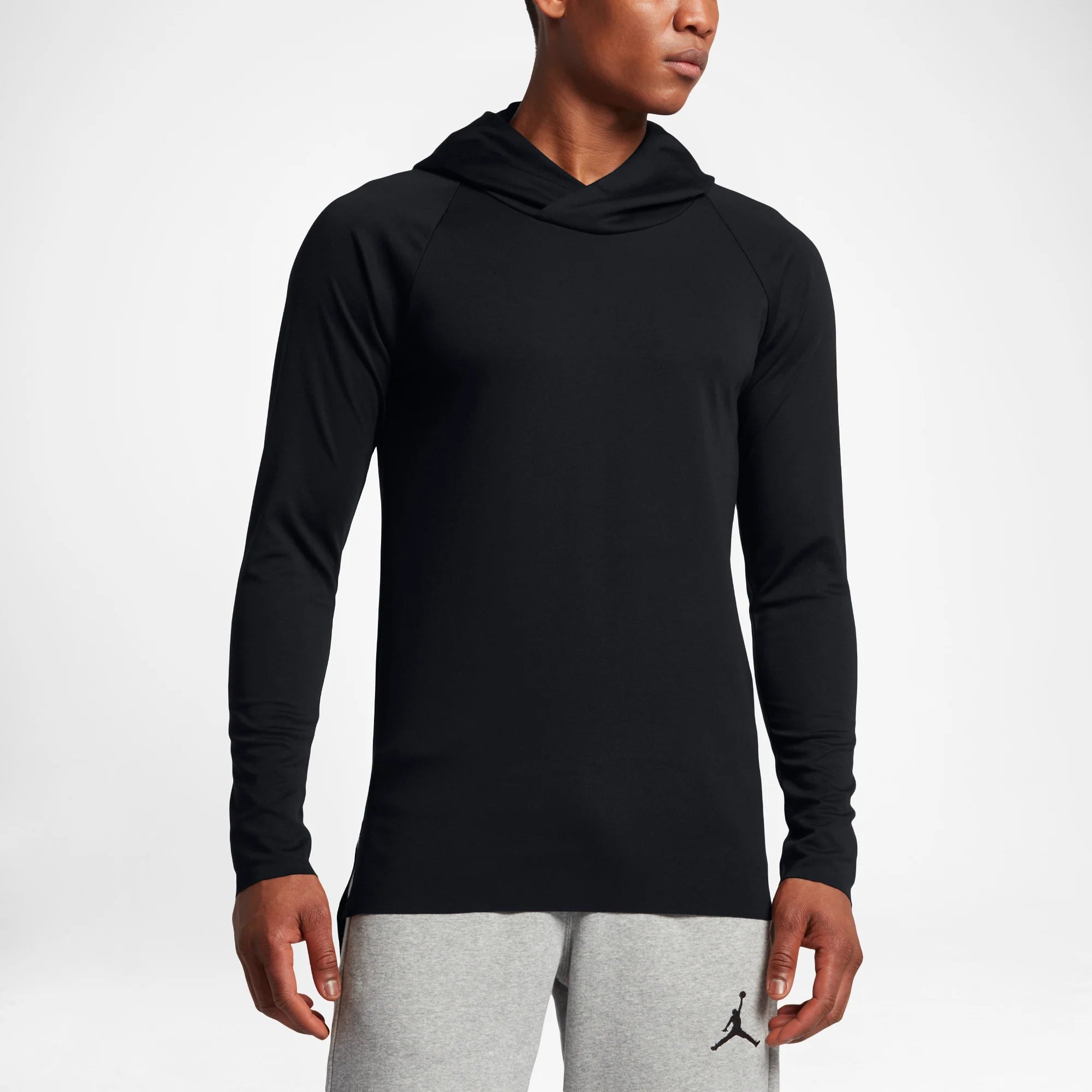 Air Jordan 23 Lux Raglan Mens Hoodie Black Black