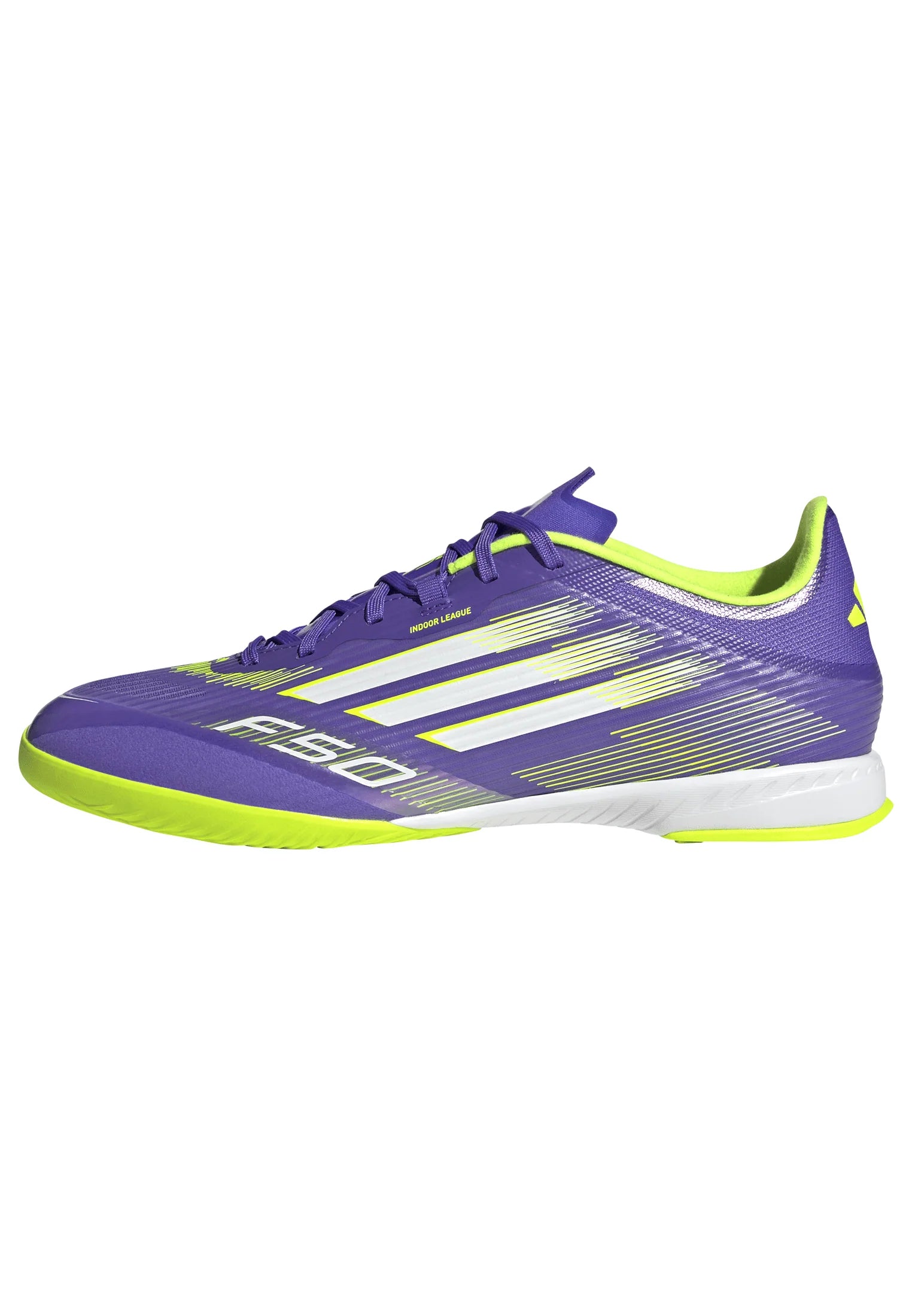 adidas F50 League Indoor Soccer Shoes Purple White Lemon