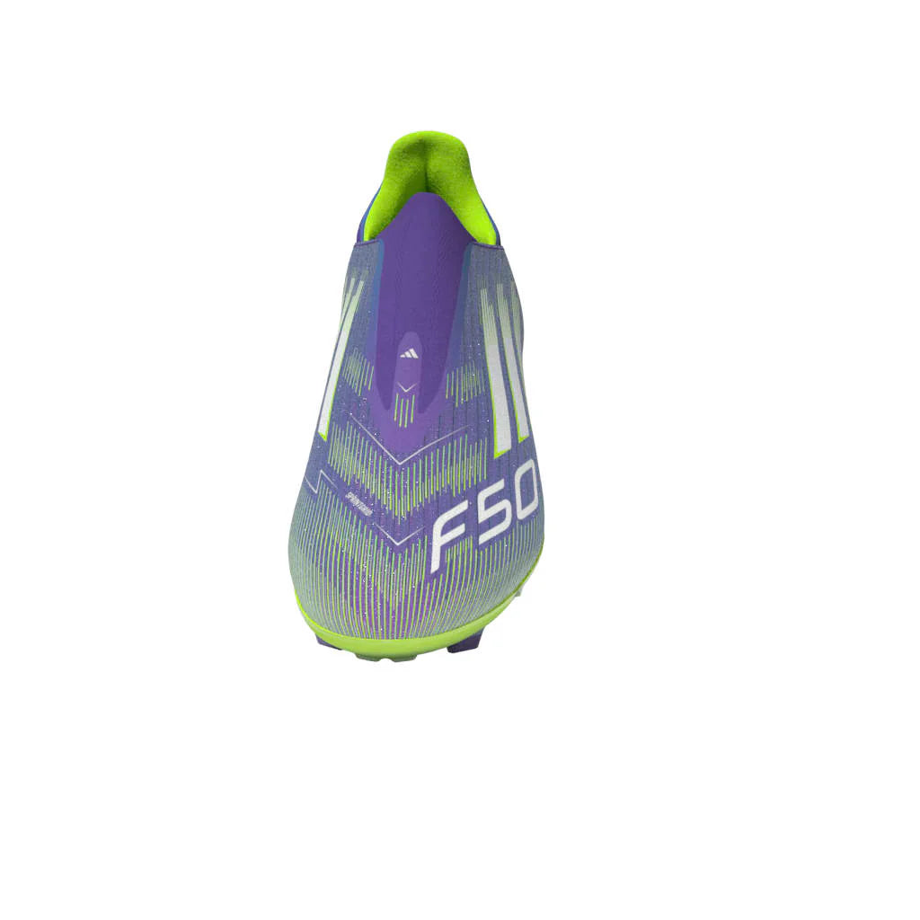 adidas F50 League Laceless FG MG Mens Soccer Cleats Purple White Lemon