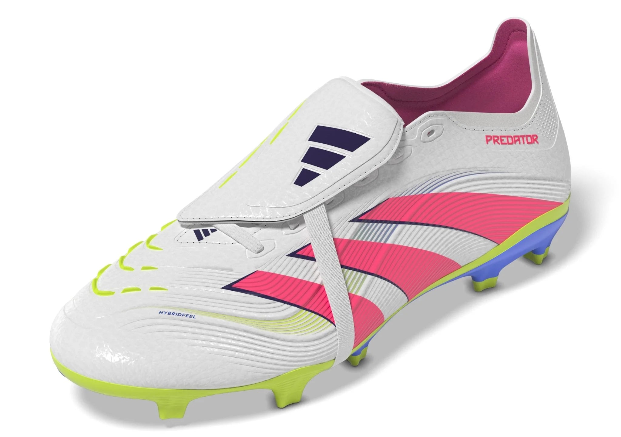 adidas Predator League Fold Over Tongue Firm Multi Ground Boots White Pink