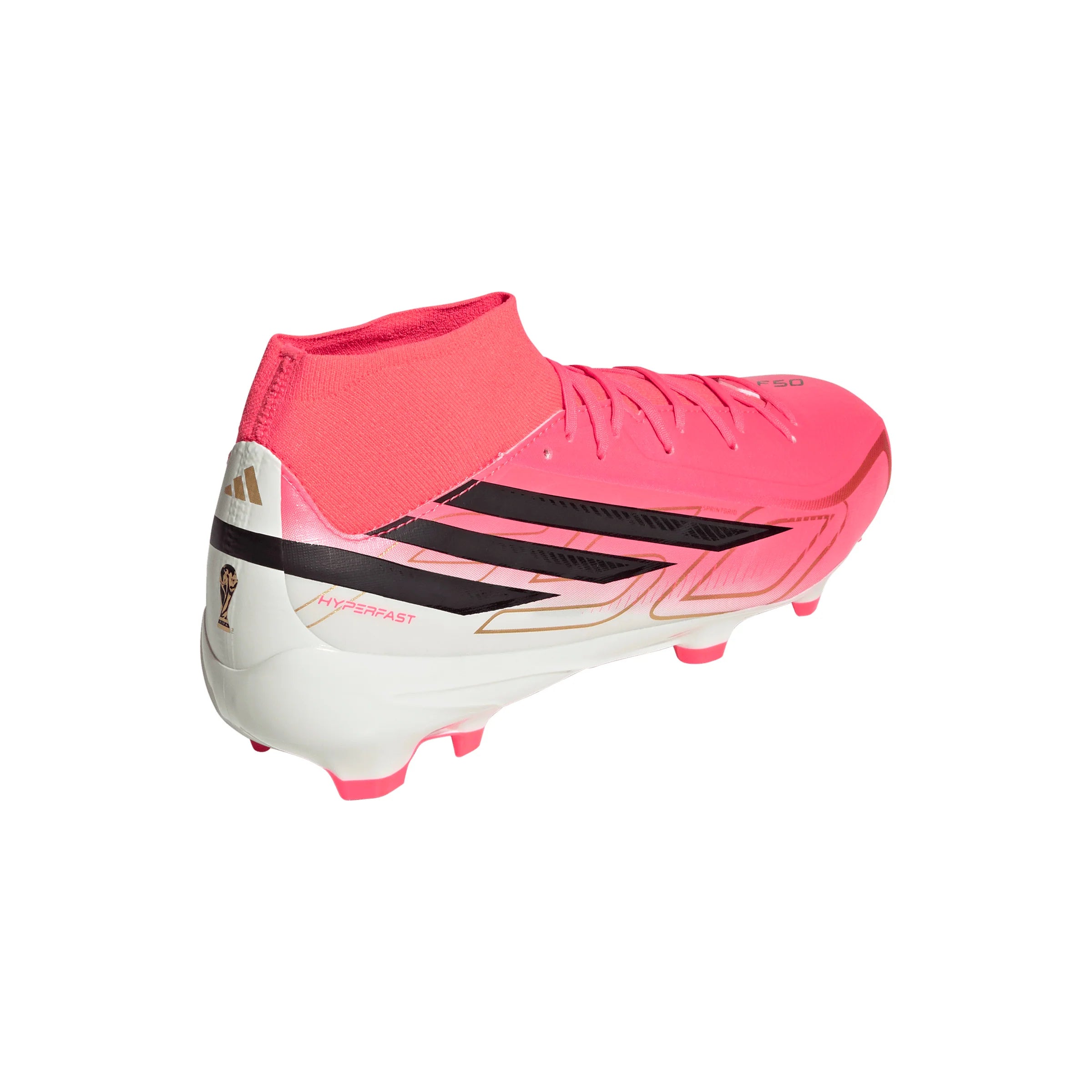 adidas F50 Hyperfast League Mid Firm Ground Mens Soccer Cleats Turquesa Black Gold