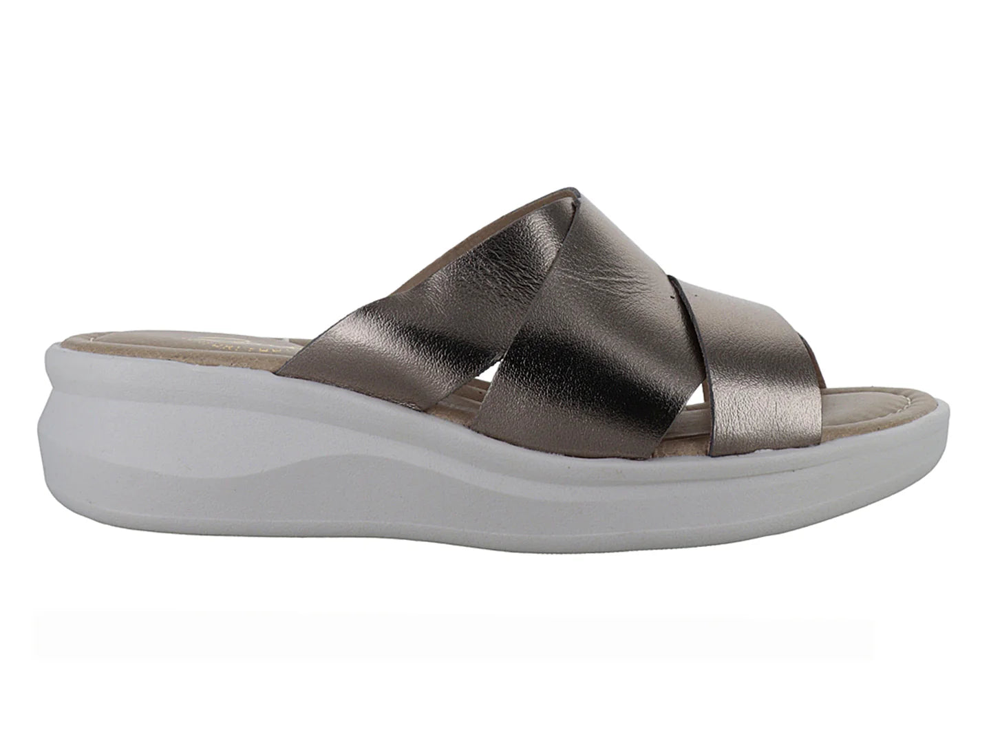 Sandalias Relax Seda Dorado y Blanco para Mujer