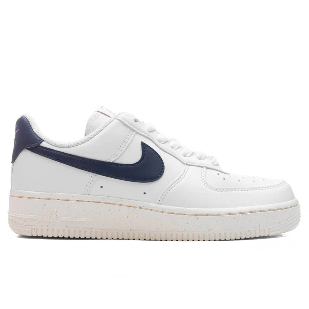 Womens Air Force 1 07 Olympic White Obsidian Pale Ivory Metallic Gold