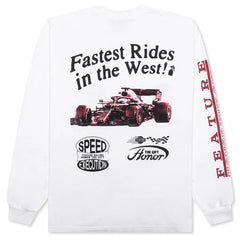 Feature x Honor The Gift Fastest Rides L S Tee White