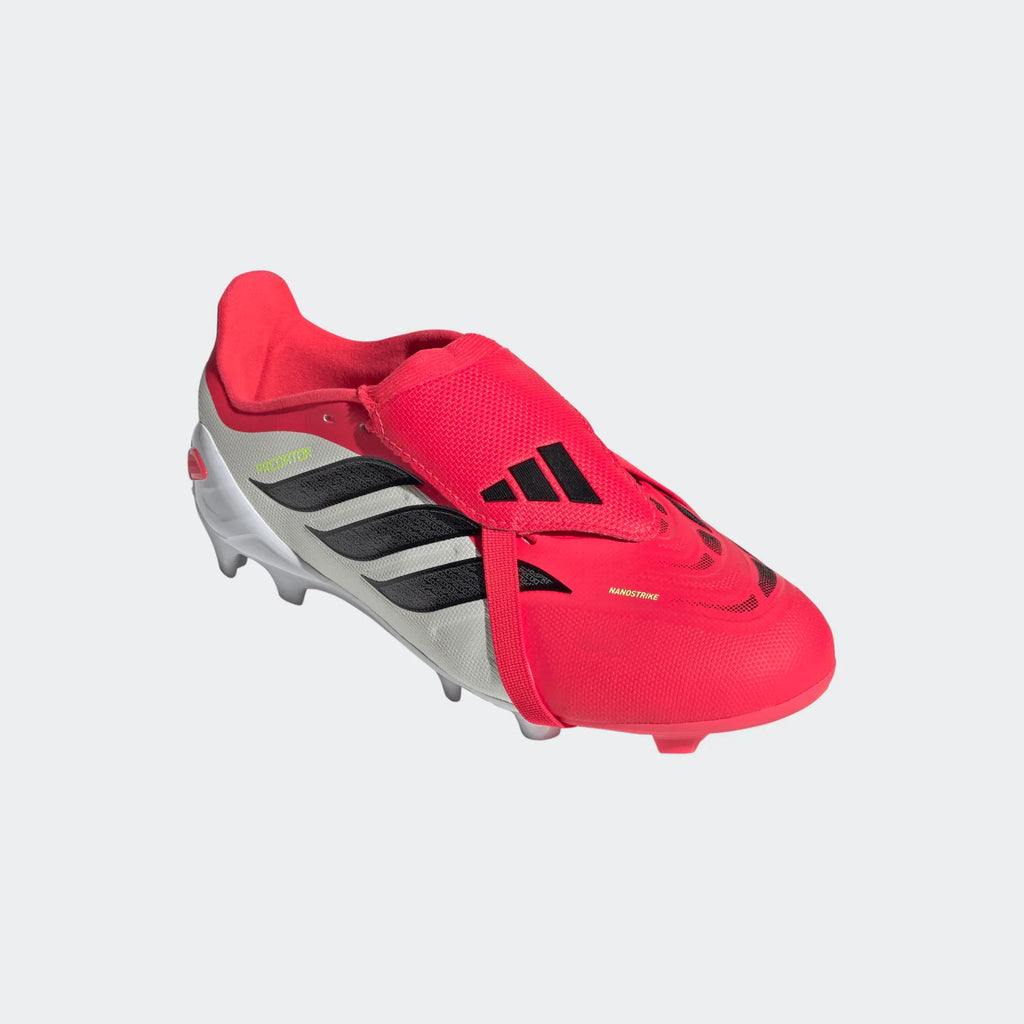 adidas Predator League Fold Over Tongue FG Firm Ground Youth Soccer Cleats Lucid Red Black