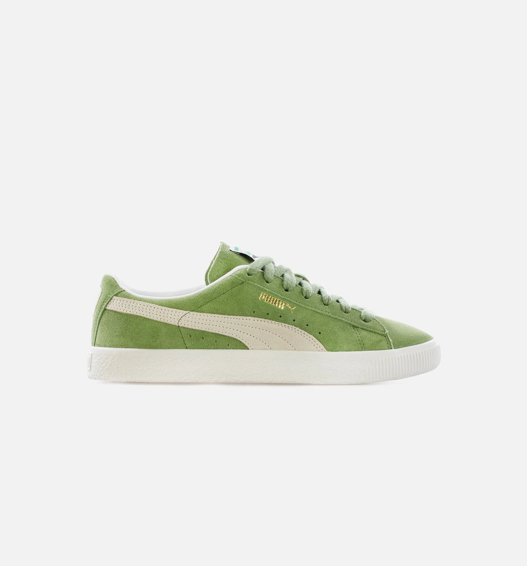 Suede Vintage Mens Lifestyle Shoe Green White