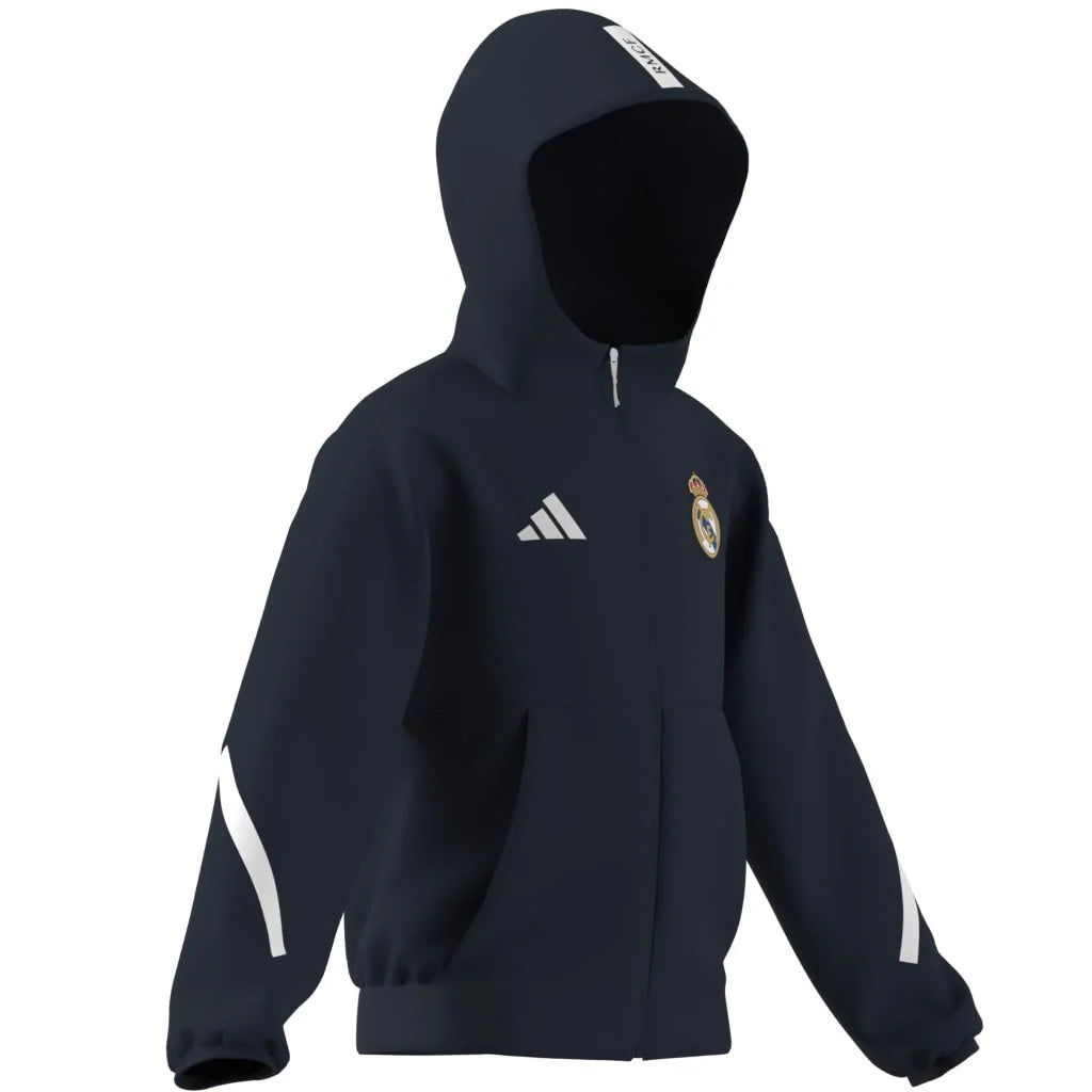 adidas Real Madrid ZNE Anthem Jacket Youth Navy