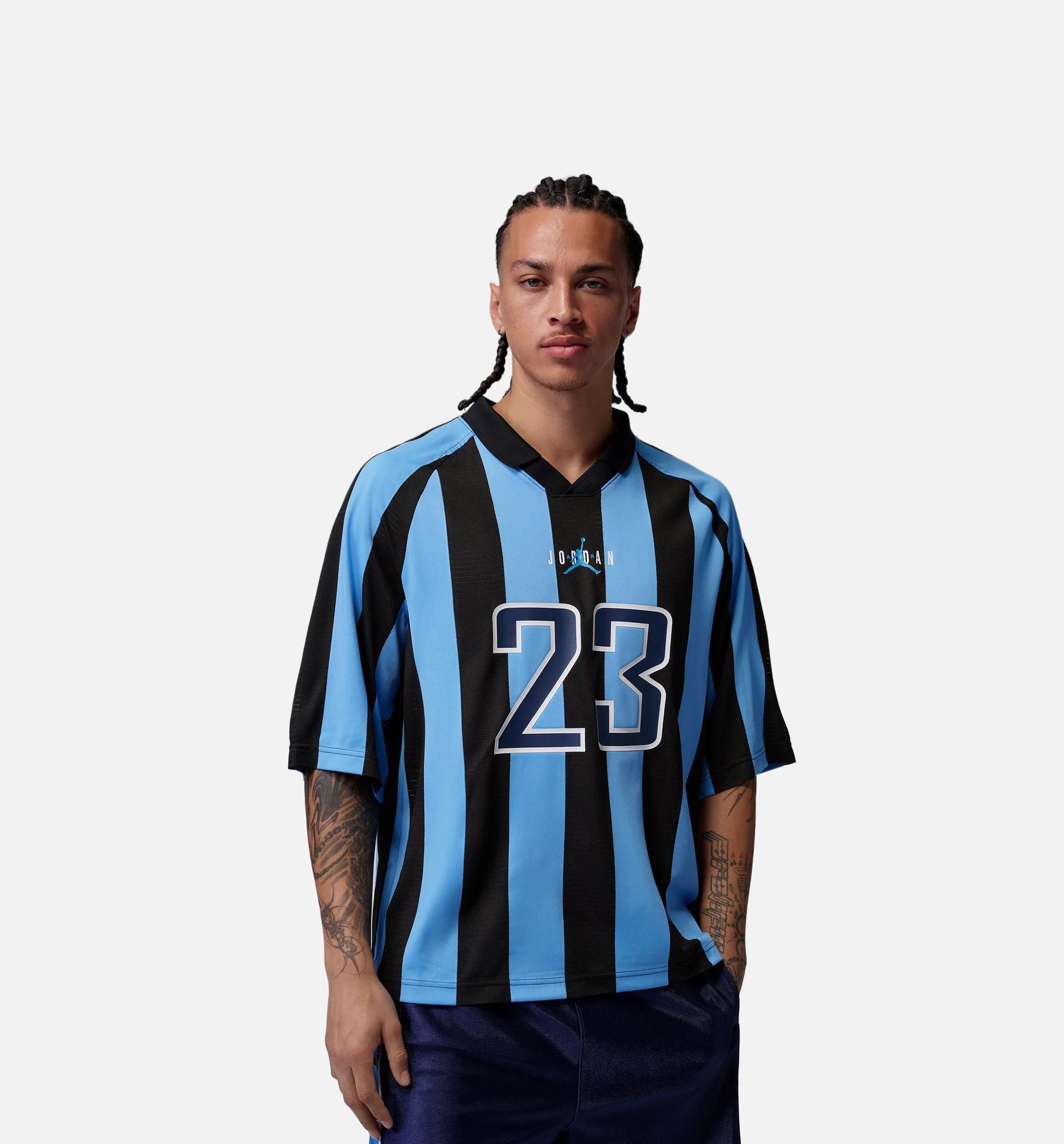 Brooklyn Terrace Mens Short Sleeve Shirt University Blue Black