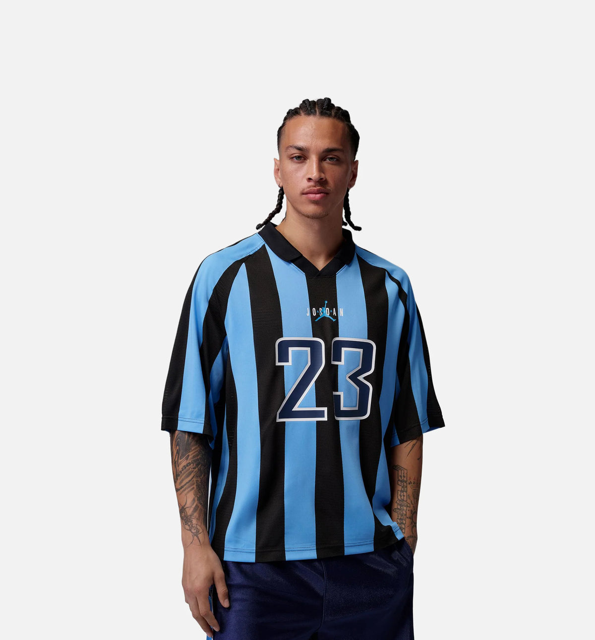 Brooklyn Terrace Mens Short Sleeve Shirt University Blue Black