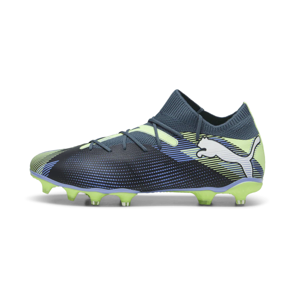 PUMA Future 7 Match FG AG Multi Ground Soccer Cleats Gray Skies White