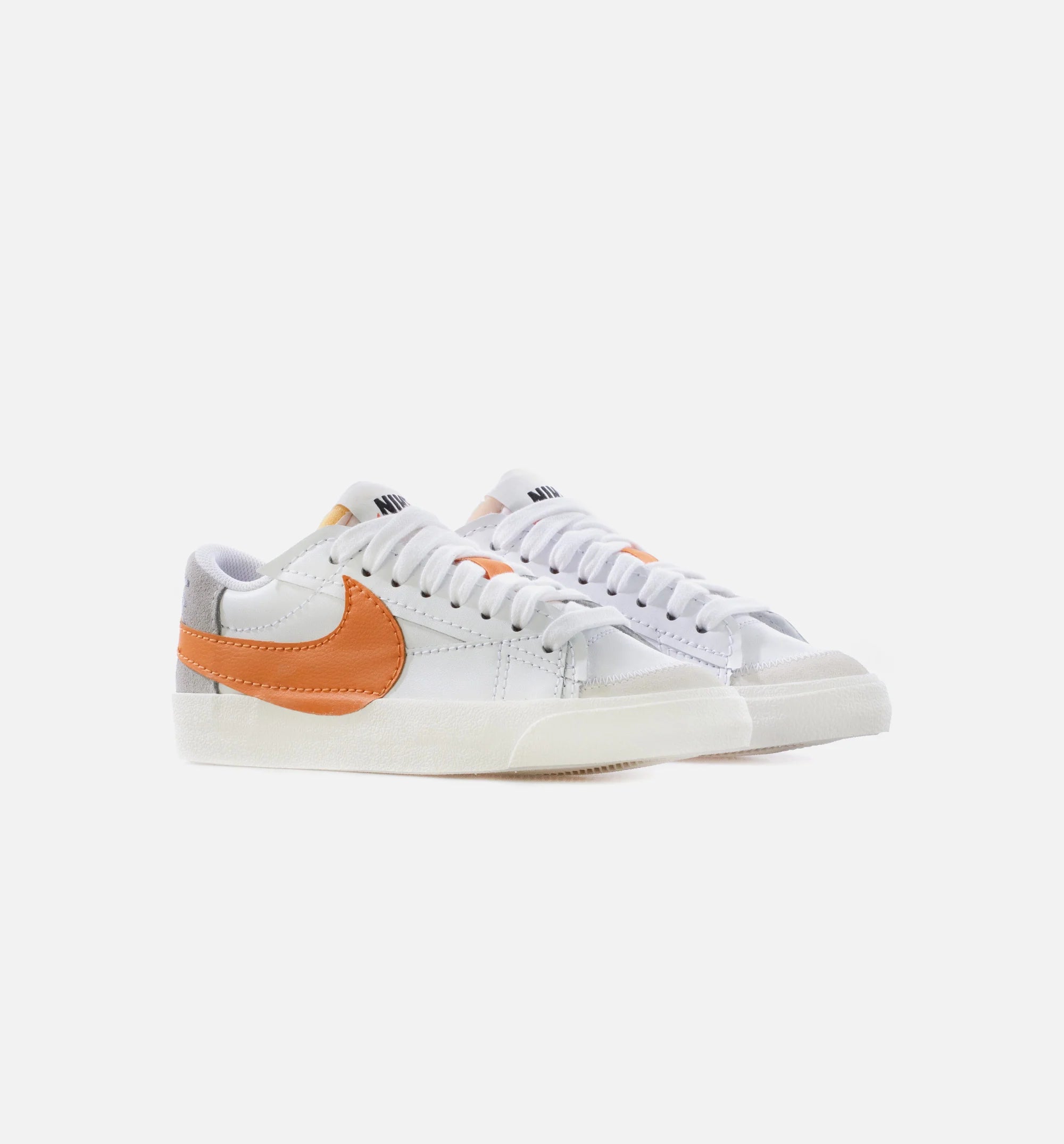 Blazer Low 77 Jumbo Swoosh Mens Lifestyle Shoe White Orange