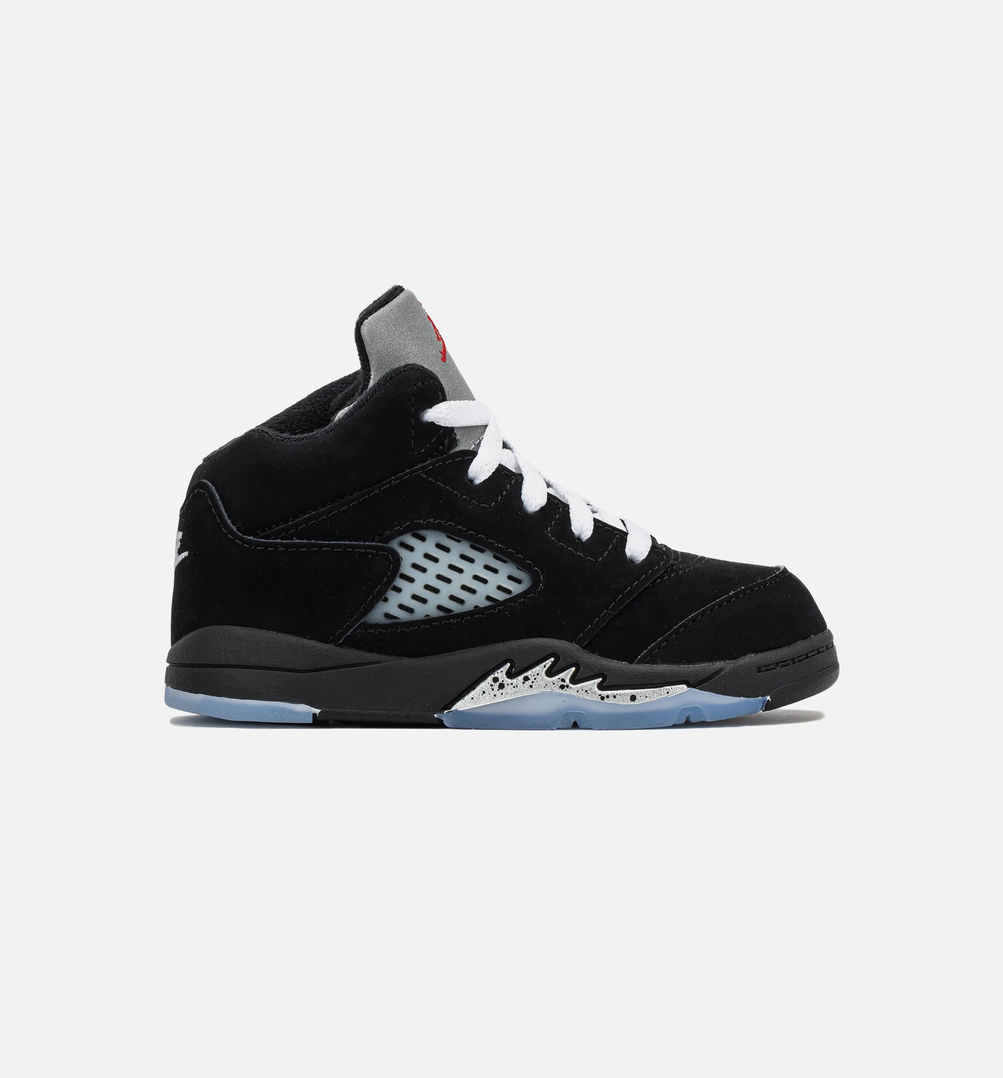 Air Jordan 5 Retro Reimagined Infant Toddler Lifestyle Shoe Black White Metallic Silver Fire Red