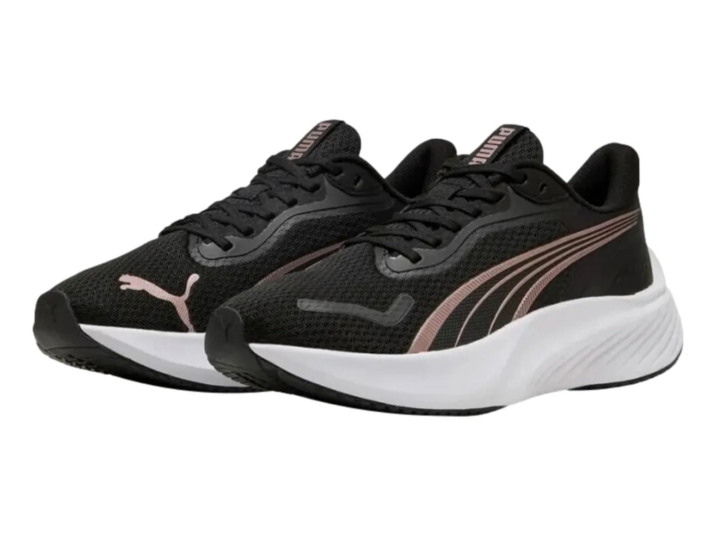 Tenis PUMA Pounce Lite Negro y Oro Rosa para Mujer