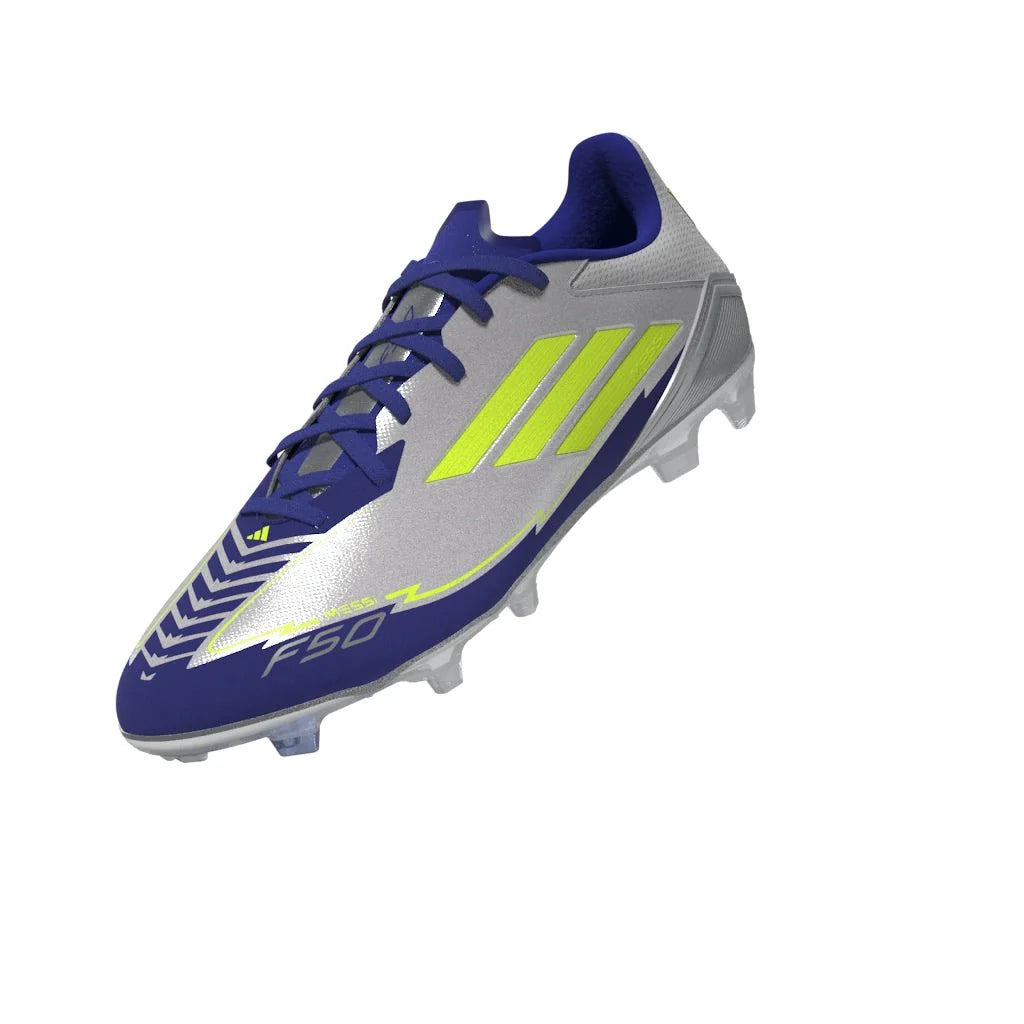 adidas F50 League Messi Firm Multi Ground Boots Silver Yellow