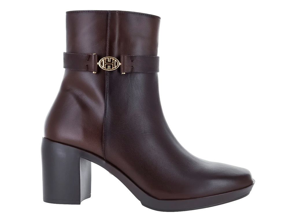 Botines Hispana Piel Castaña para Mujer