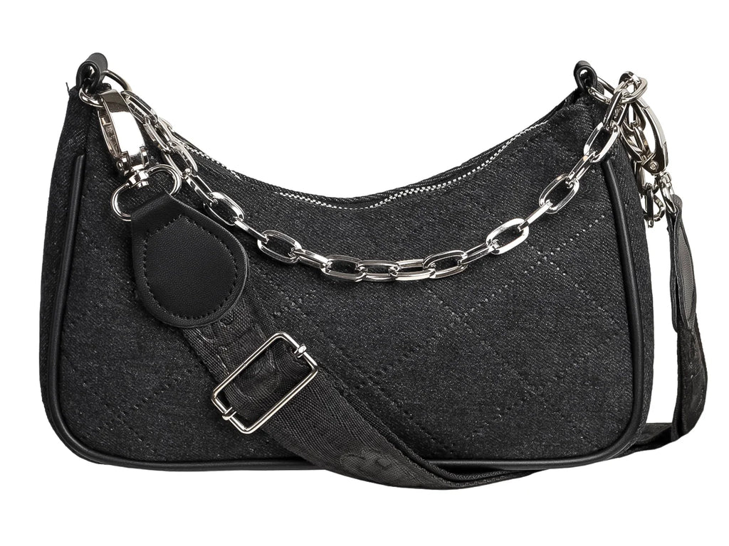 Bolsa Ferretina Rombo Negro para Mujer