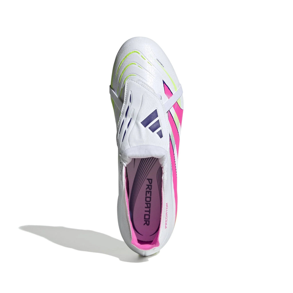 adidas Predator League Fold Over Tongue Firm Multi Ground Boots White Pink