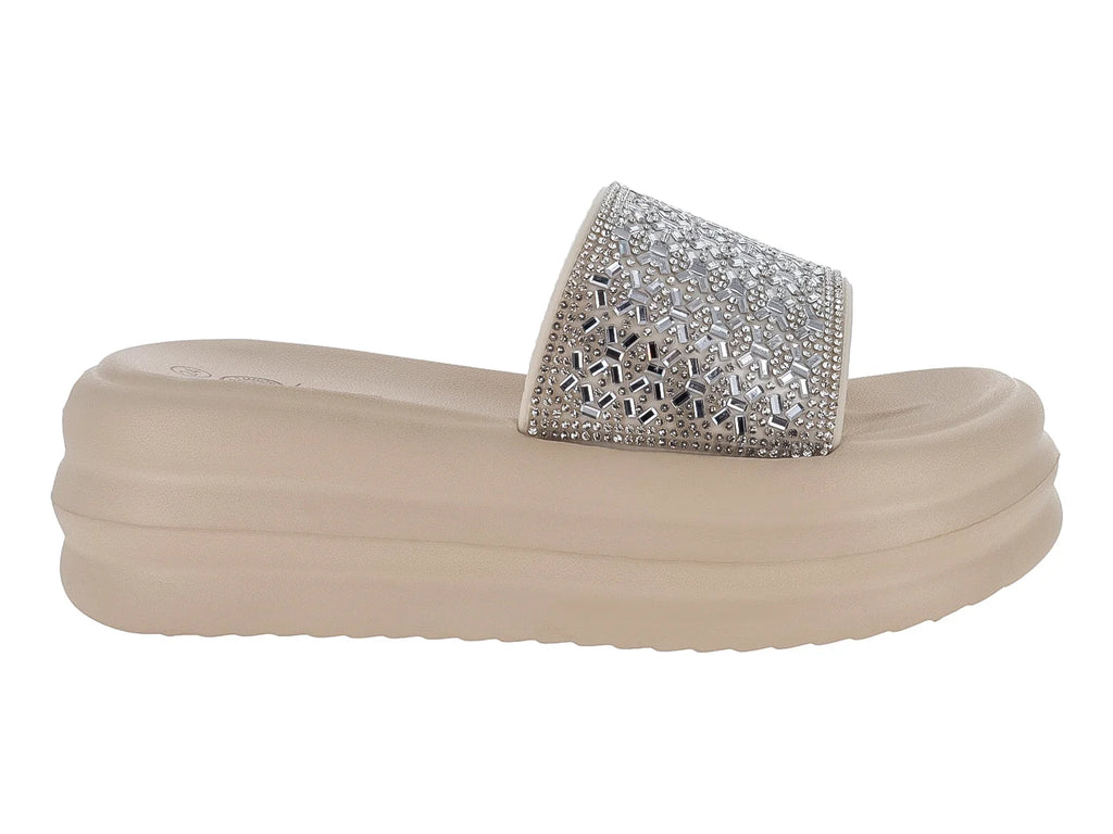 Sandalias Furor con Plataforma Beige para Mujer