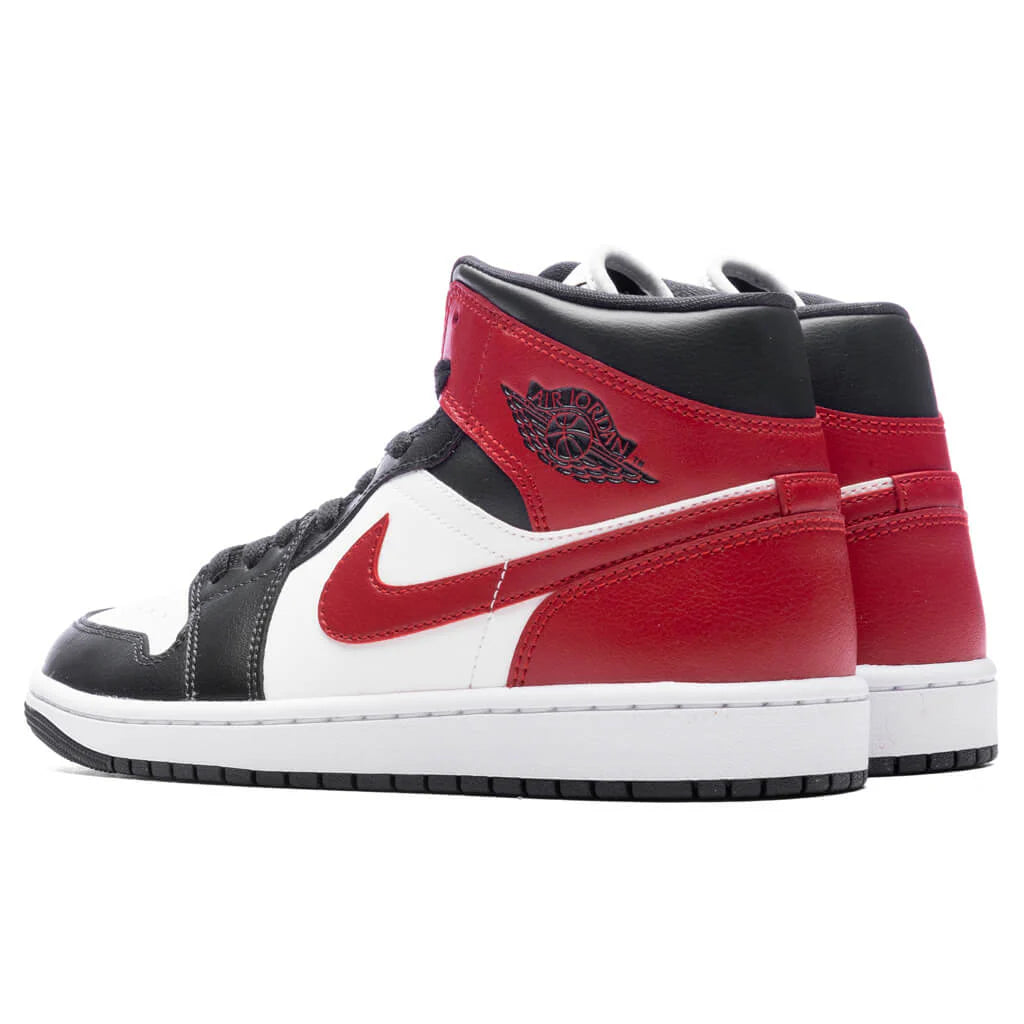 Womens Air Jordan 1 Mid Sail Gym Red Off Noir