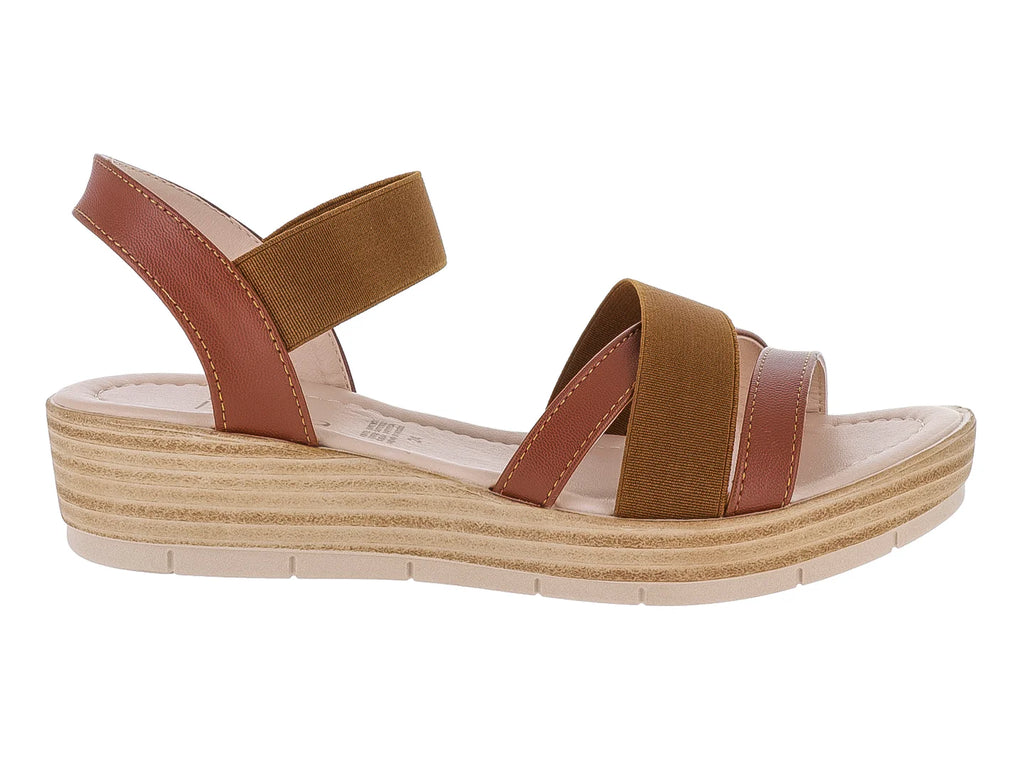 Sandalias de Plataforma Luna Rosa Color Tan para Mujer