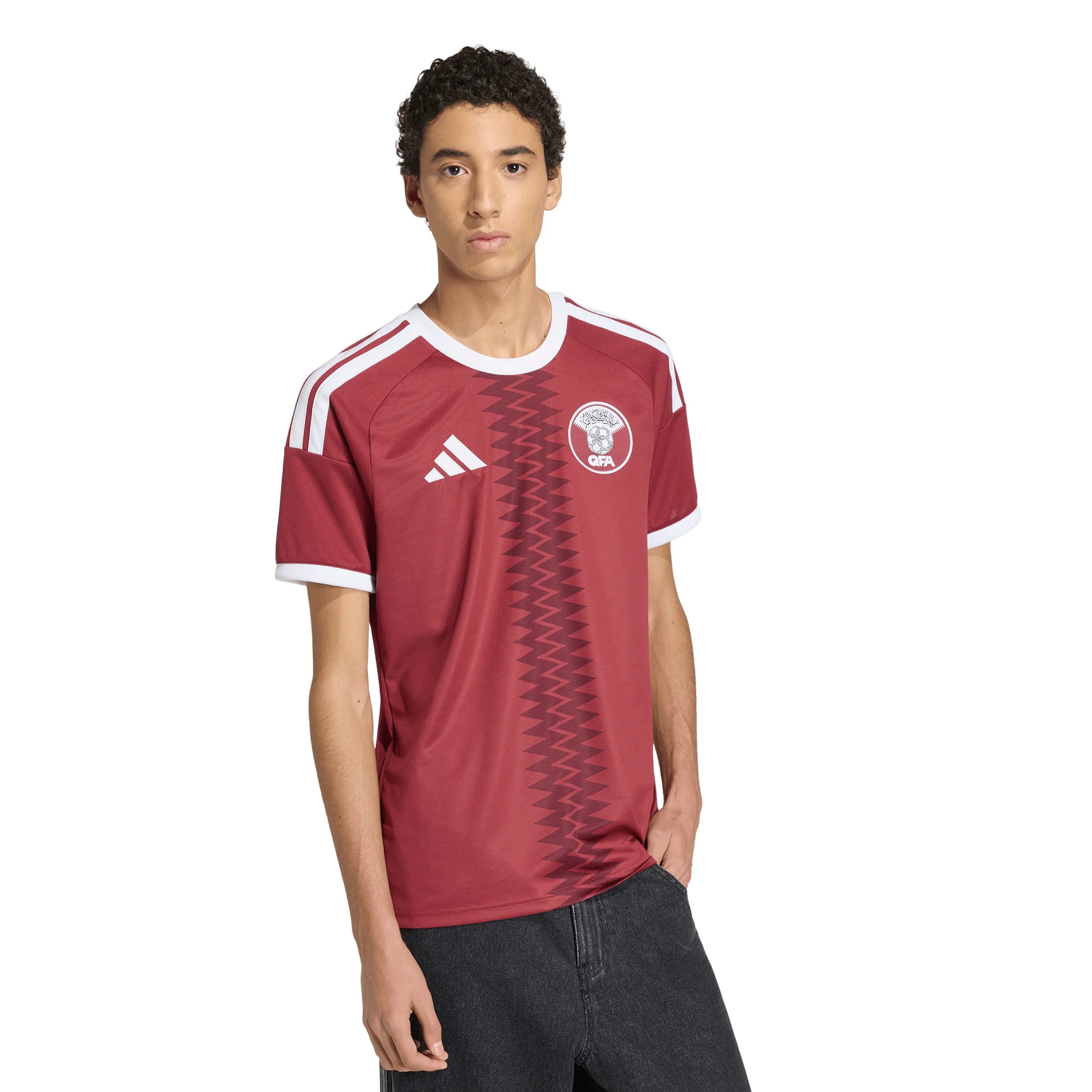 adidas Qatar Home Mens Soccer Jersey 2026 Maroon