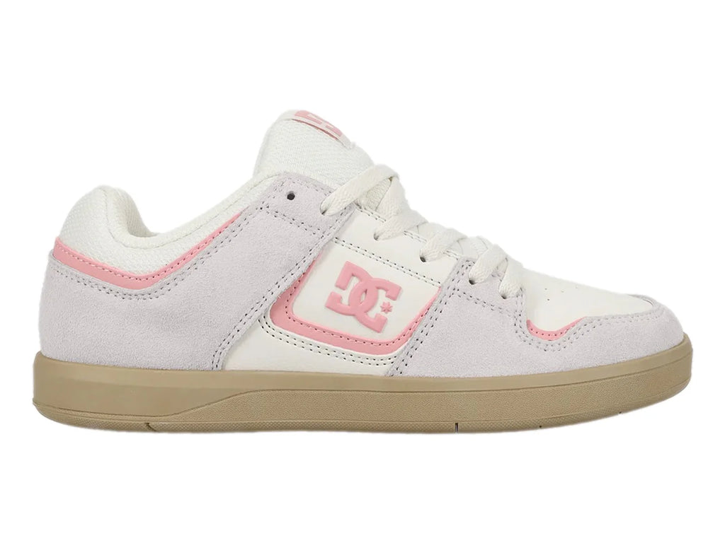 Tenis DC Shoes Cure Blanco y Rosa para Mujer