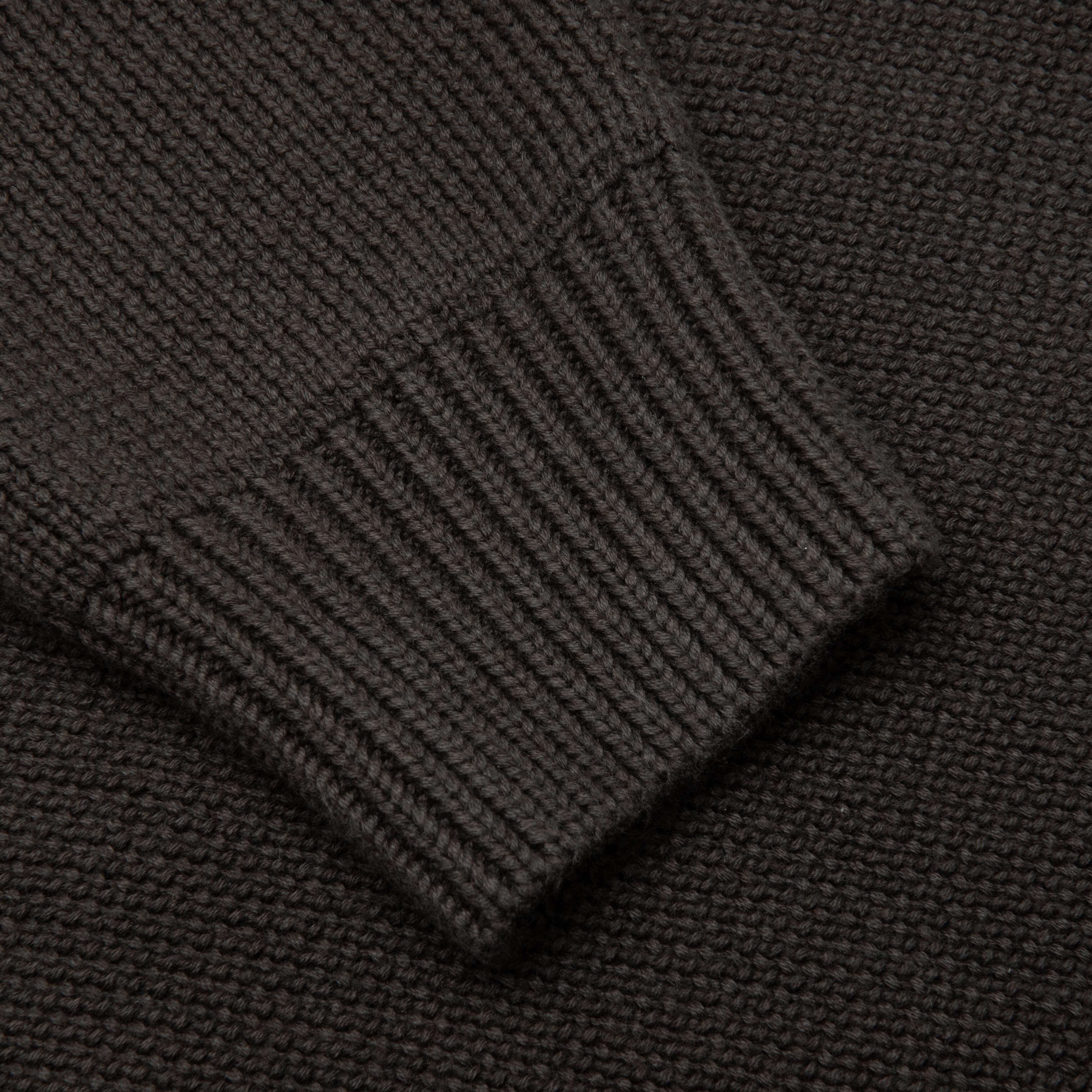 Kids Knit Hoodie Off Black