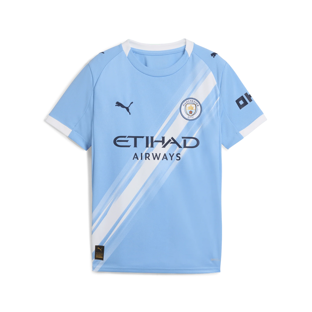 PUMA Youth Manchester City Home Jersey 25 Light Blue White