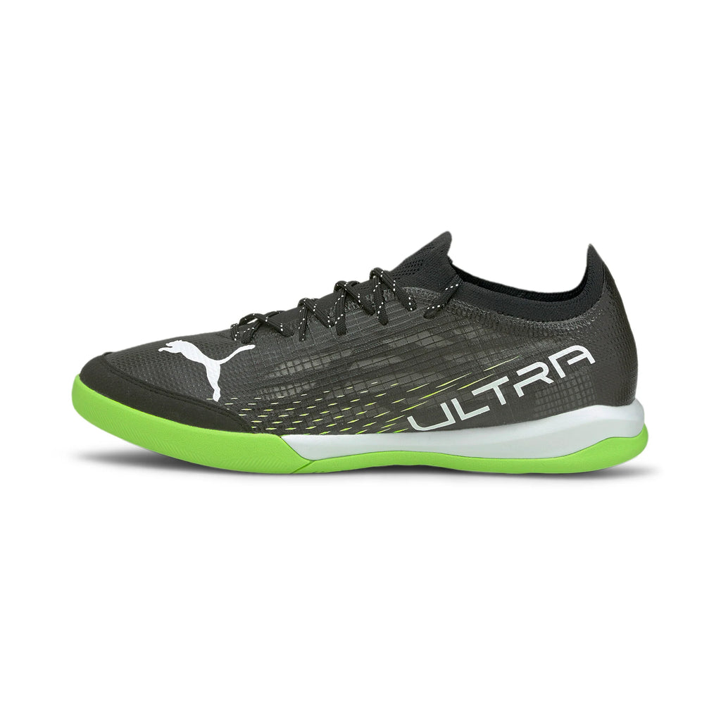 PUMA Ultra 13 Pro Court IT Indoor Soccer Shoes Black White Green Glare
