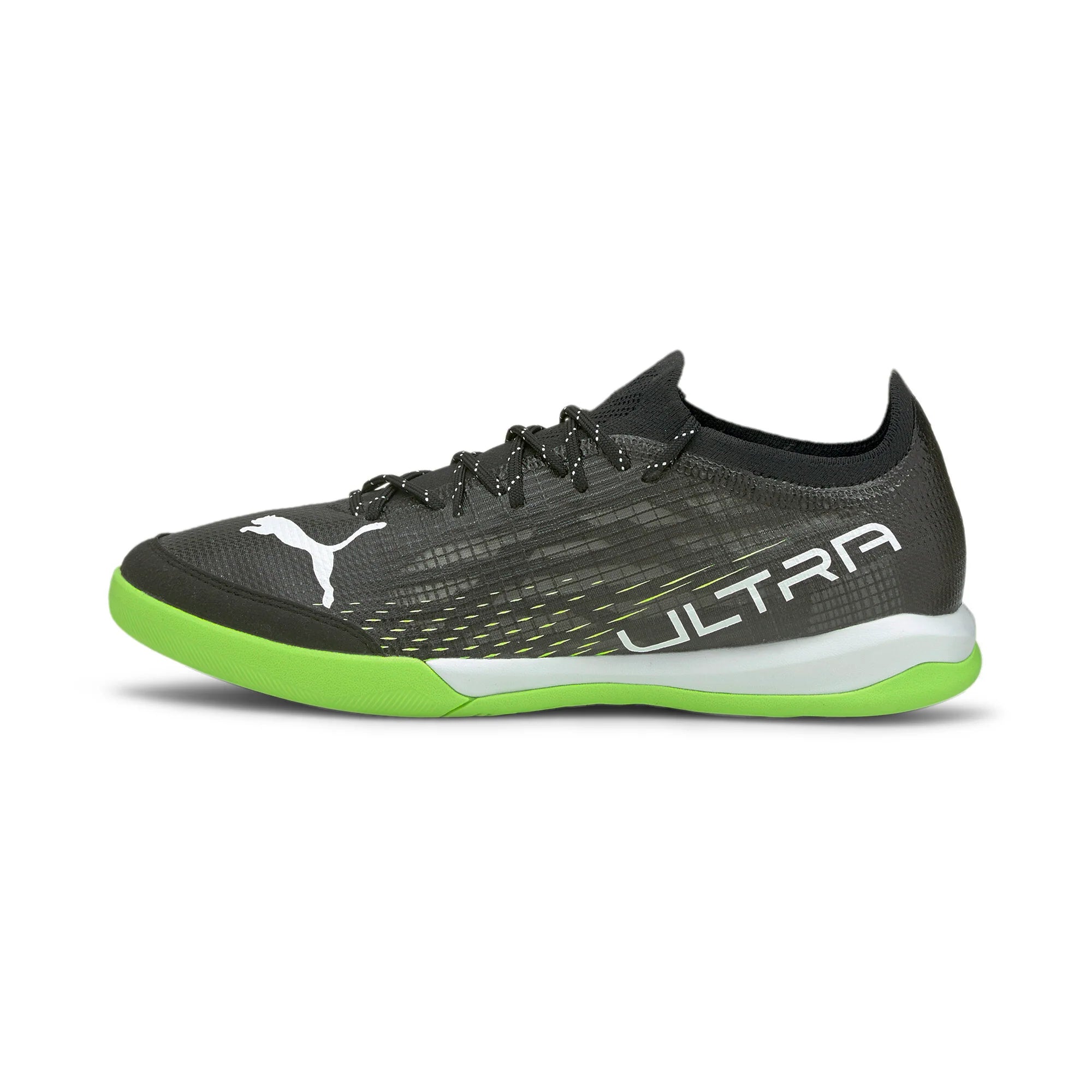 PUMA Ultra 13 Pro Court IT Indoor Soccer Shoes Black White Green Glare