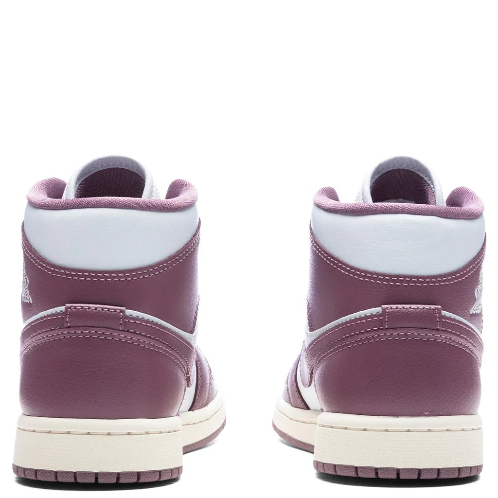Womens Air Jordan 1 Mid Pure Platinum Sky J Mauve Sail