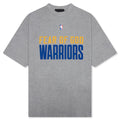 Fear of God Essentials x NBA Warriors 90s Tee Concrete Heather