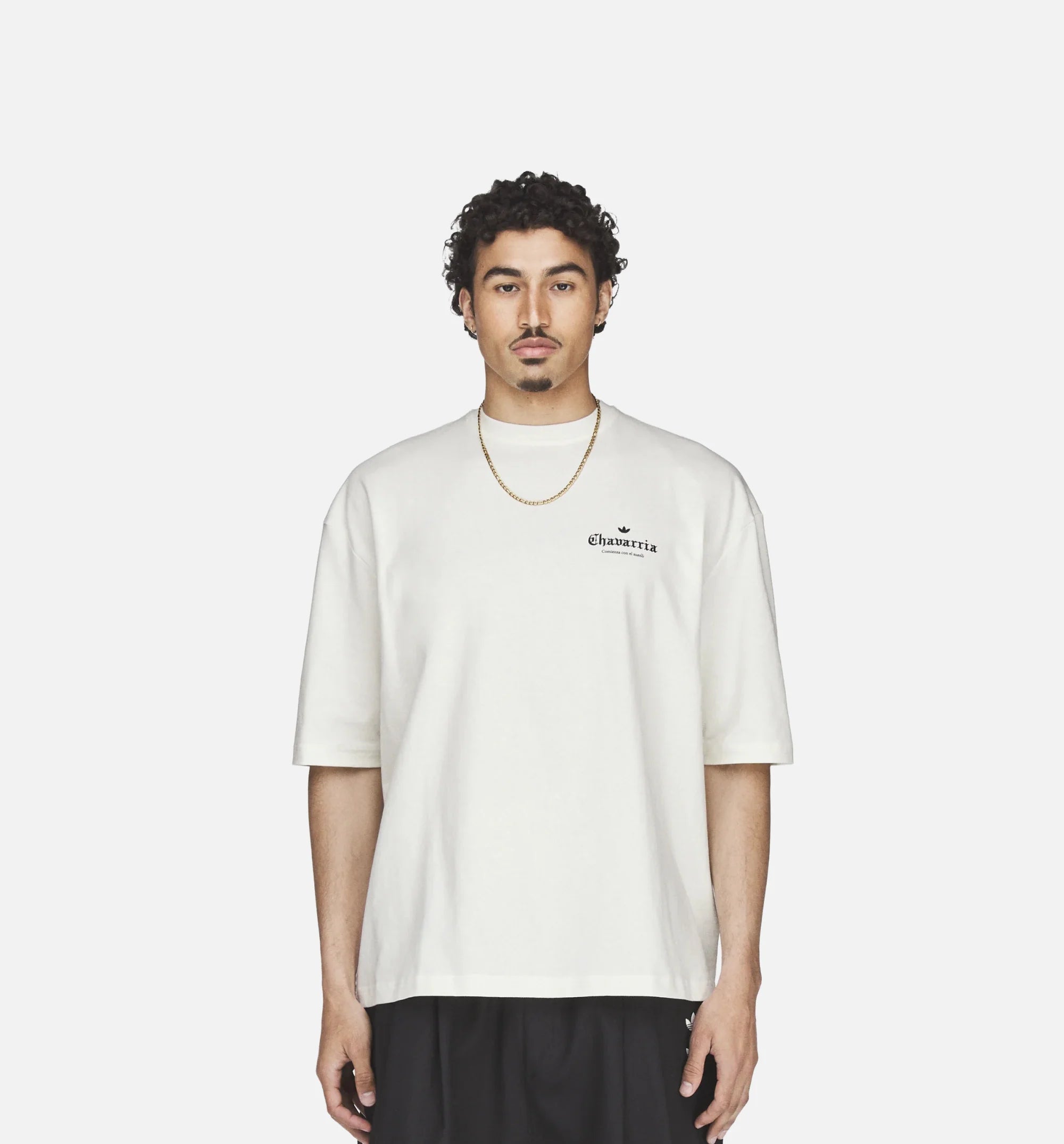Chavarria Graphic Mens Short Sleeve Shirt Off White