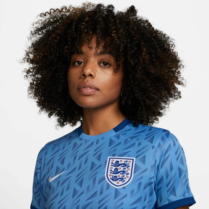 Nike England Away Womens Jersey 23 Coast Gym Blue White