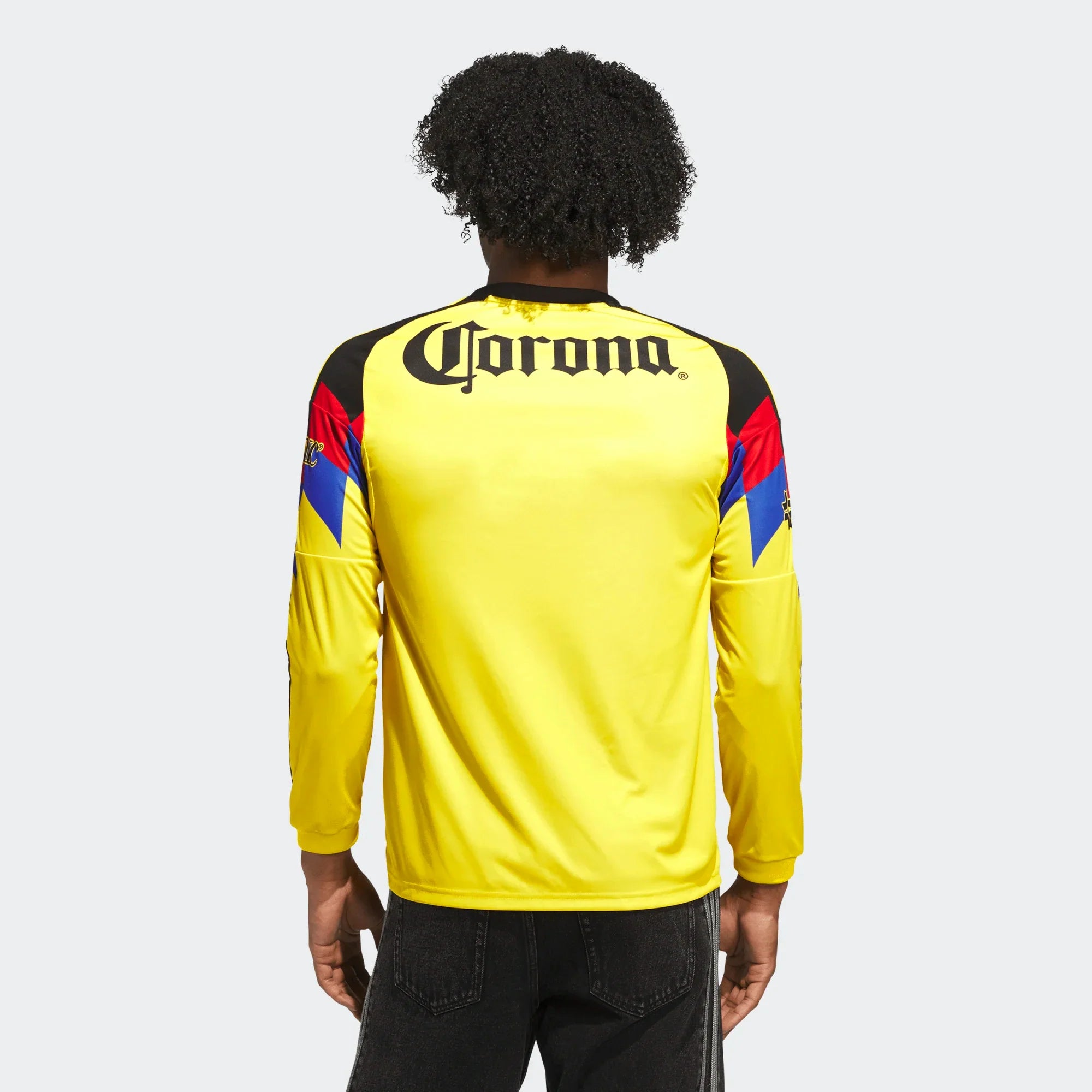 adidas Club América Long Sleeve Mens Home Jersey 25 26 Yellow