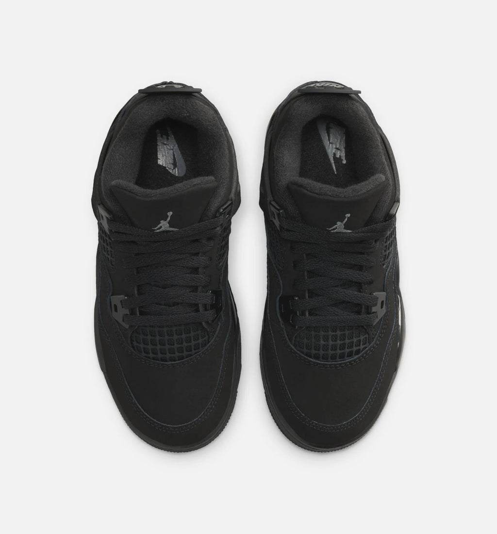 Air Jordan 4 Retro Black Cat Preschool Lifestyle Shoe Black Black Light Graphite