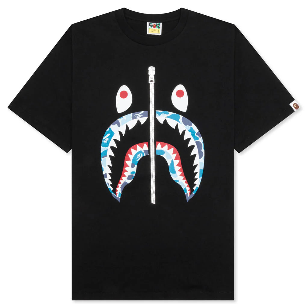 ABC Camo Shark Tee Black Blue