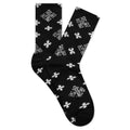 Cross Paisley Jacquard Sock Black White