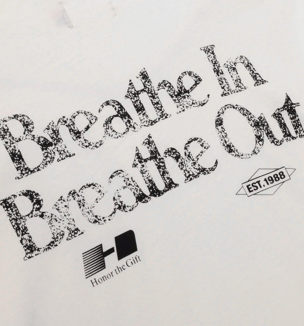 Breathe In Breathe Out Mens Short Sleeve Shirt White