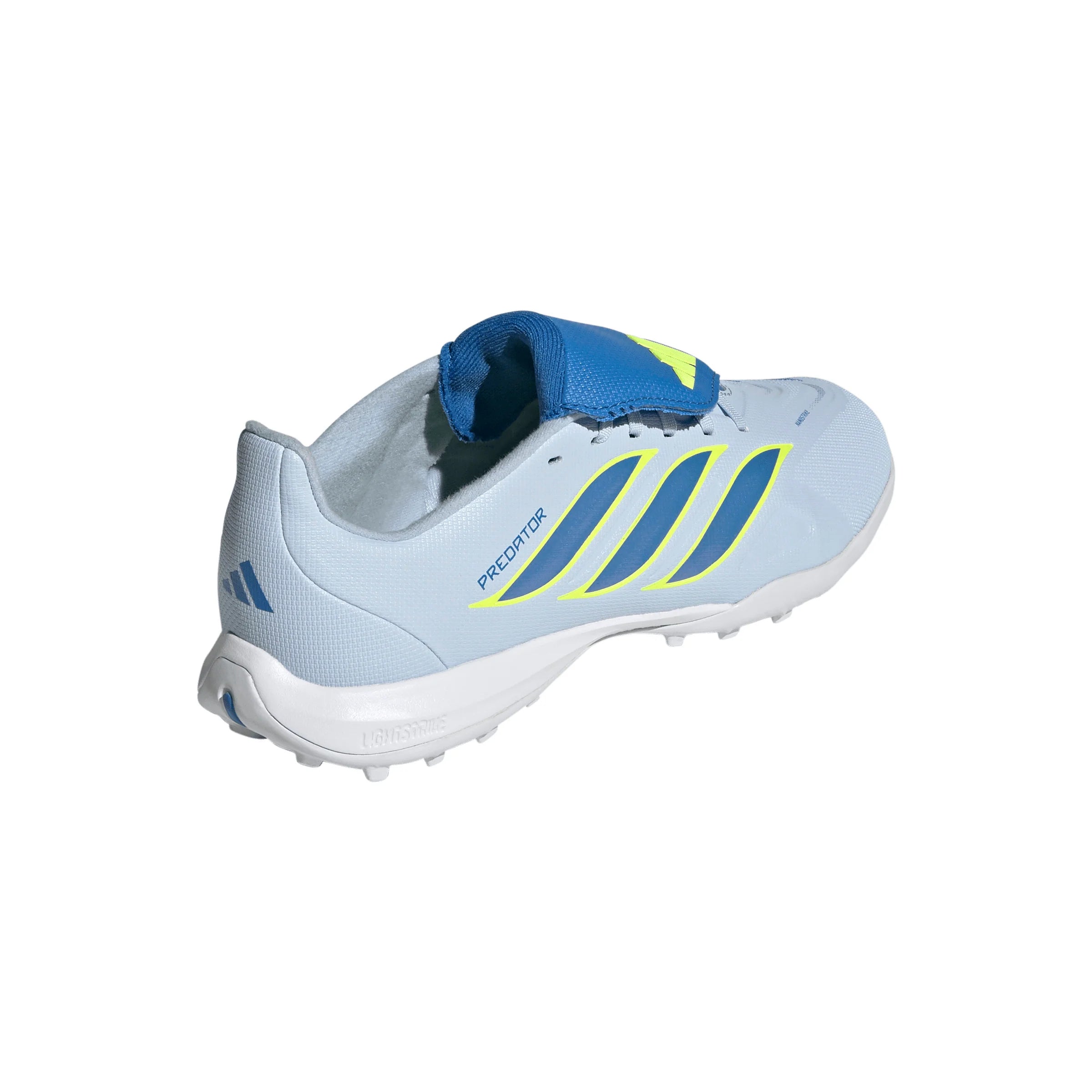 adidas Predator League Fold Over Tongue TF Turf Youth Soccer Cleats Sky Blue Yellow